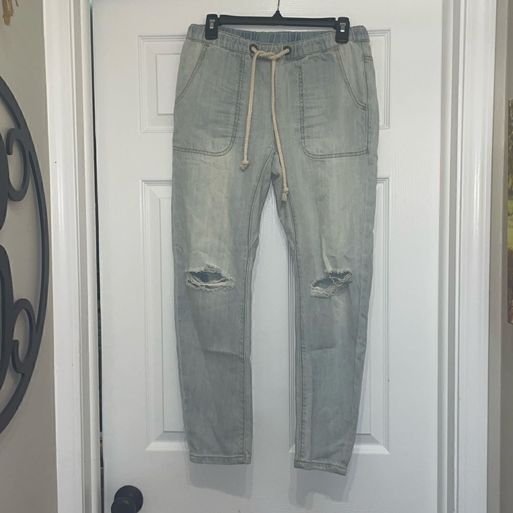 One Teaspoon Dream Shabbies Drawstring Boyfriend Jeans